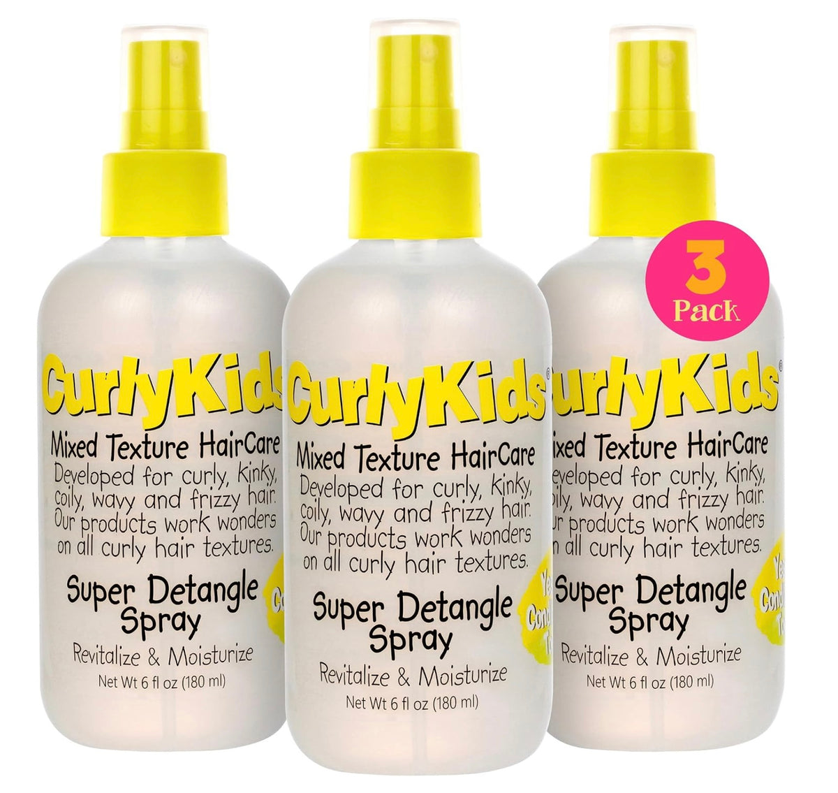 CurlyKids Super Detangle Spray 3pk