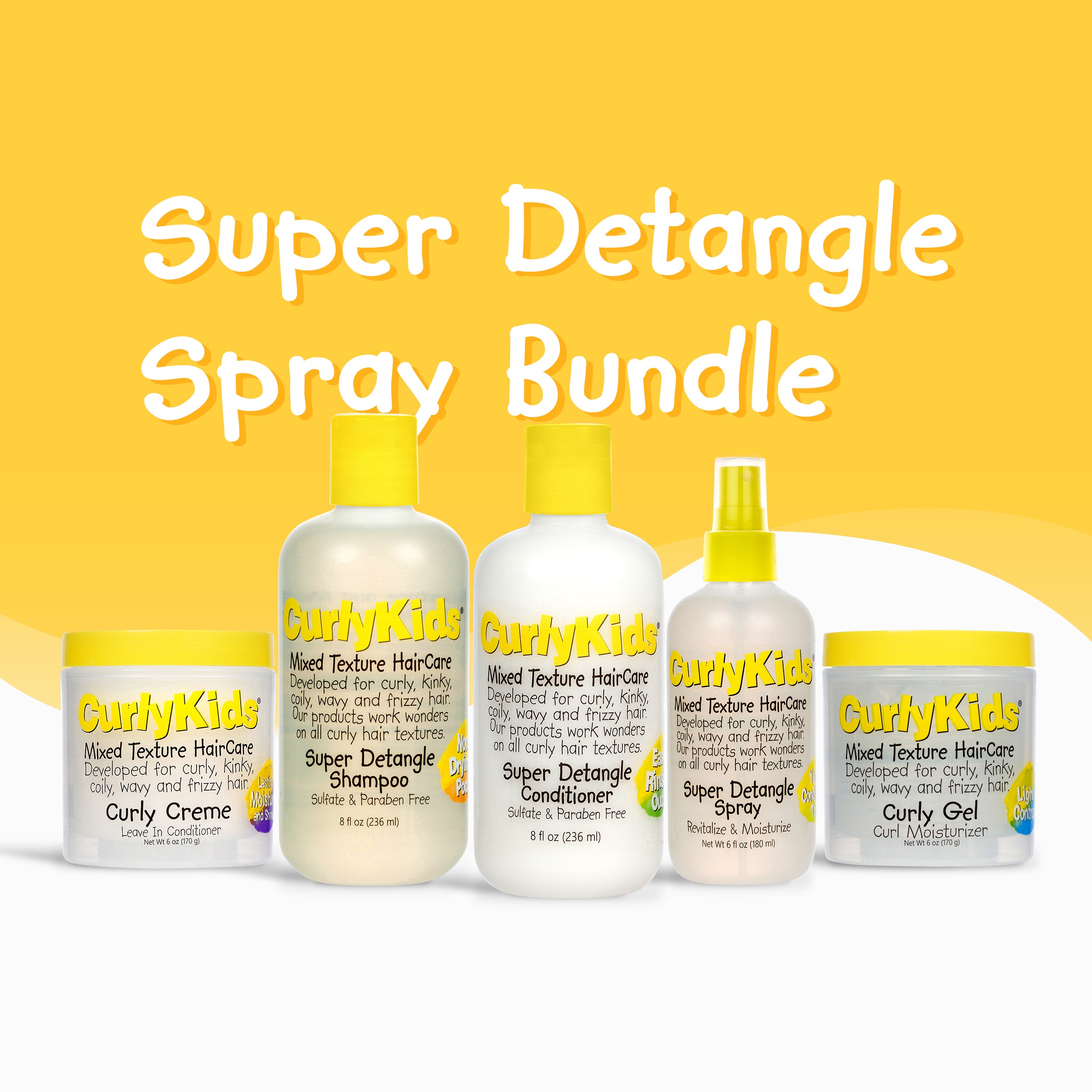 Detangle Splray Super Detangle Spray Bundle – CurlyKids Hair Care
