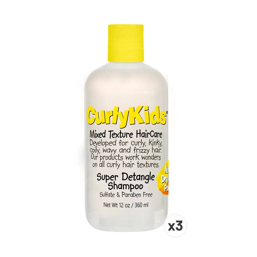 Curly Kids Super Detangle Shampoo bottle on a white background
